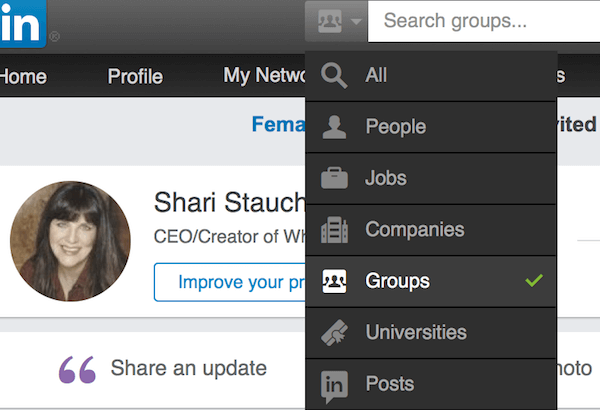 LinkedIn Search Options